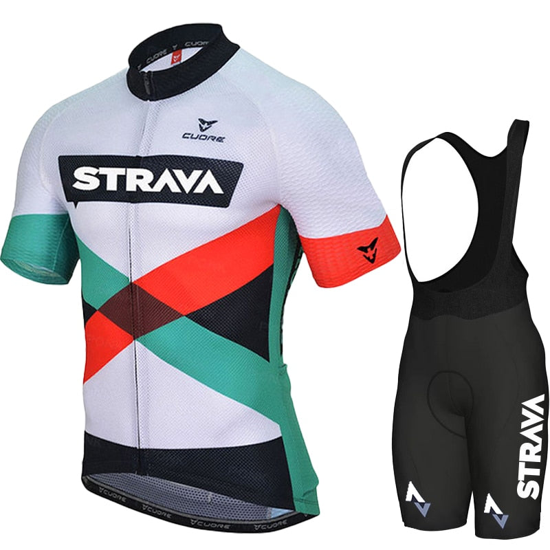 Conjunto de Ciclismo Strava Gradient Branco