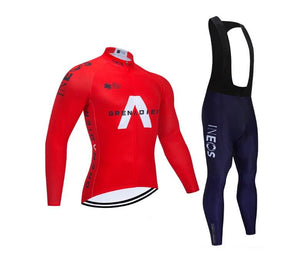 Conjunto de Ciclismo Grenadier Manga Comprida Inverno Vermelho