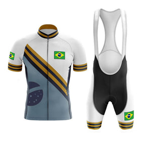 Conjunto de Ciclismo MTB Masculino do Brasil Branco