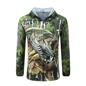 Camisa Camuflada Manga Comprida para Pesca King Fish XG (110-125Kg)