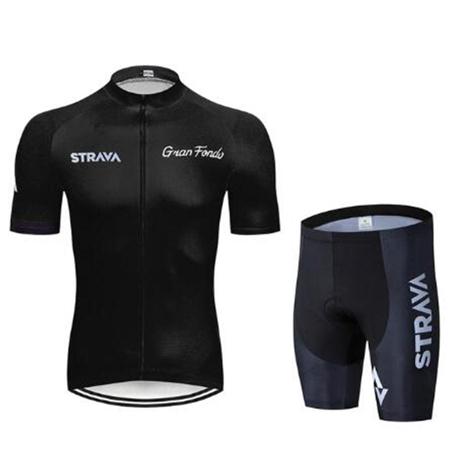 Roupa de Ciclismo Strava Classic Preto c Bermuda