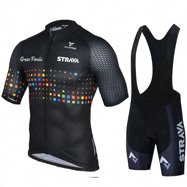 Roupa de Ciclismo Masculina Strava Club Colorido