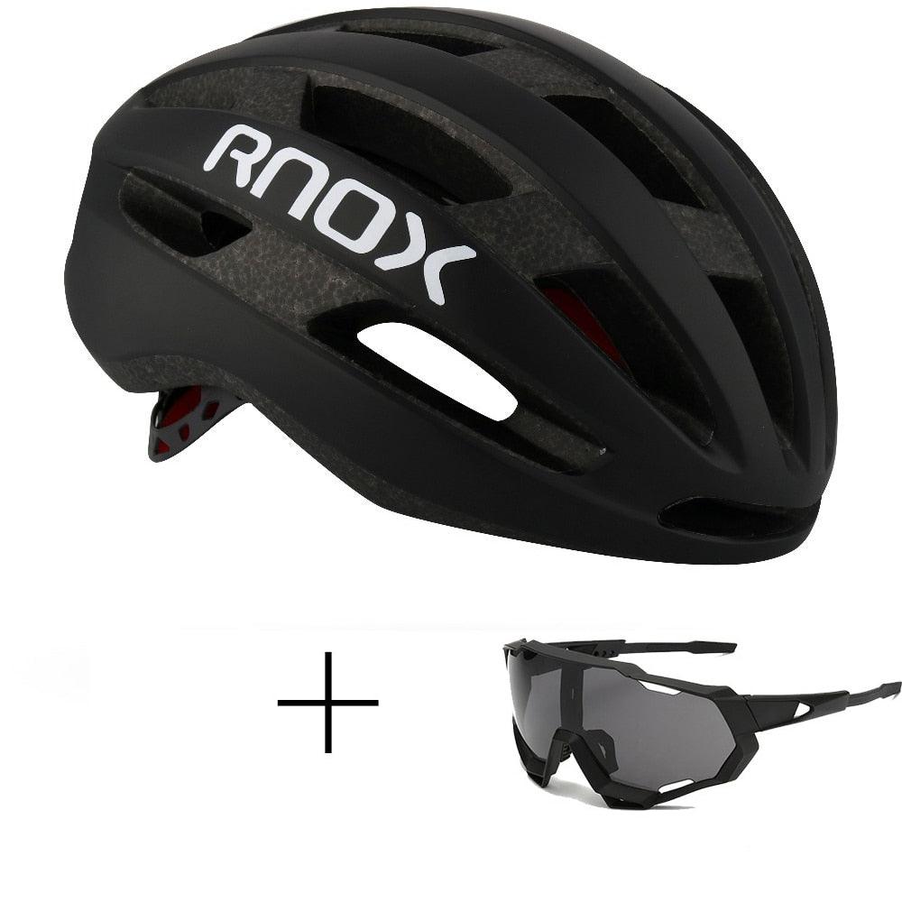 Capacete RNOX Ultralight com Óculos Polarizados Preto