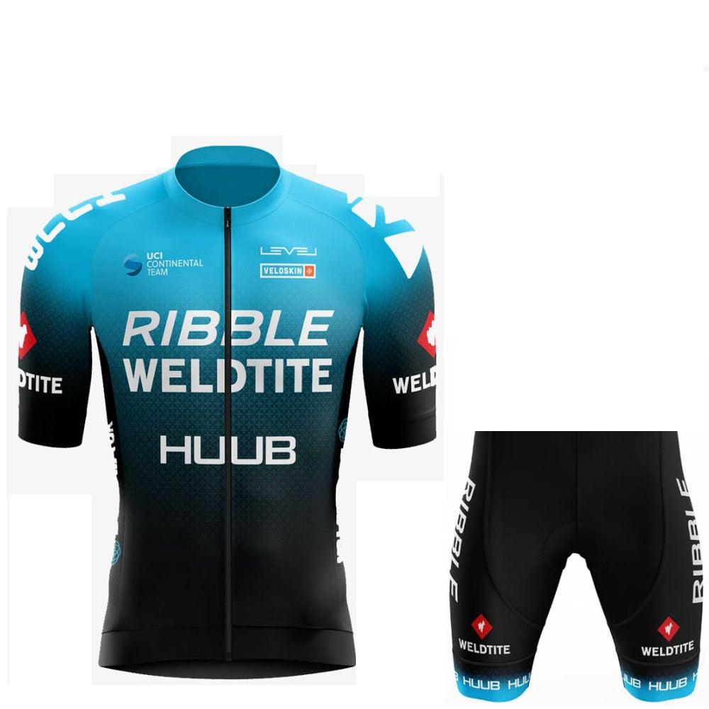 Conjunto de Ciclismo Masculino Team Sport Azul c Bermuda