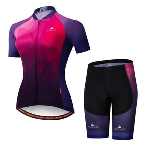 Conjunto Roupa de Ciclismo Feminino Miloto Rosa