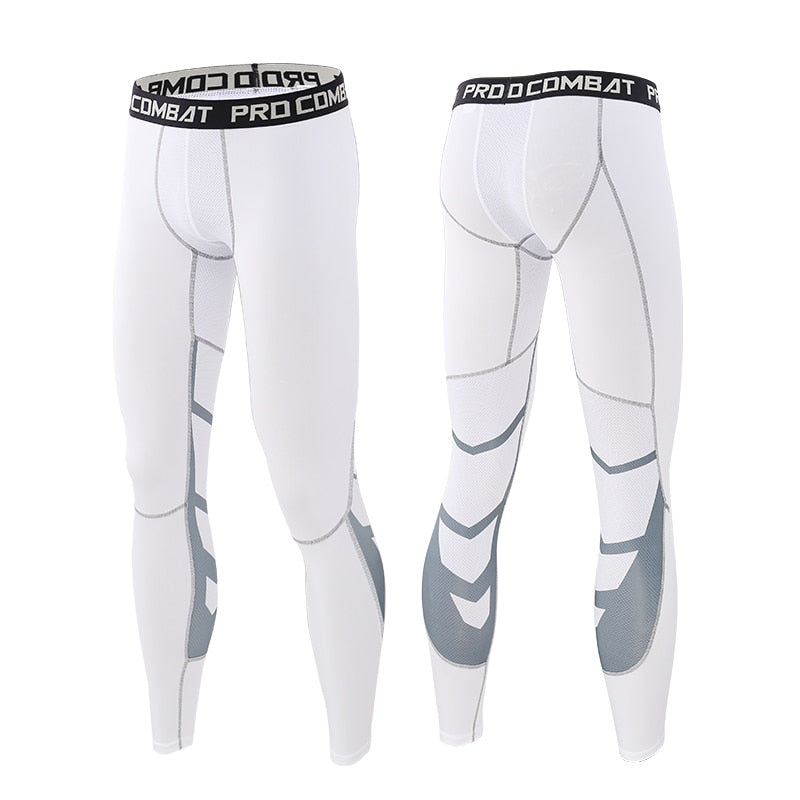 Calça de Compressão Fitness Workout Calça Branca