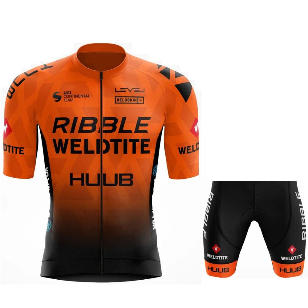 Conjunto de Ciclismo Masculino Team Sport Laranja c Bermuda