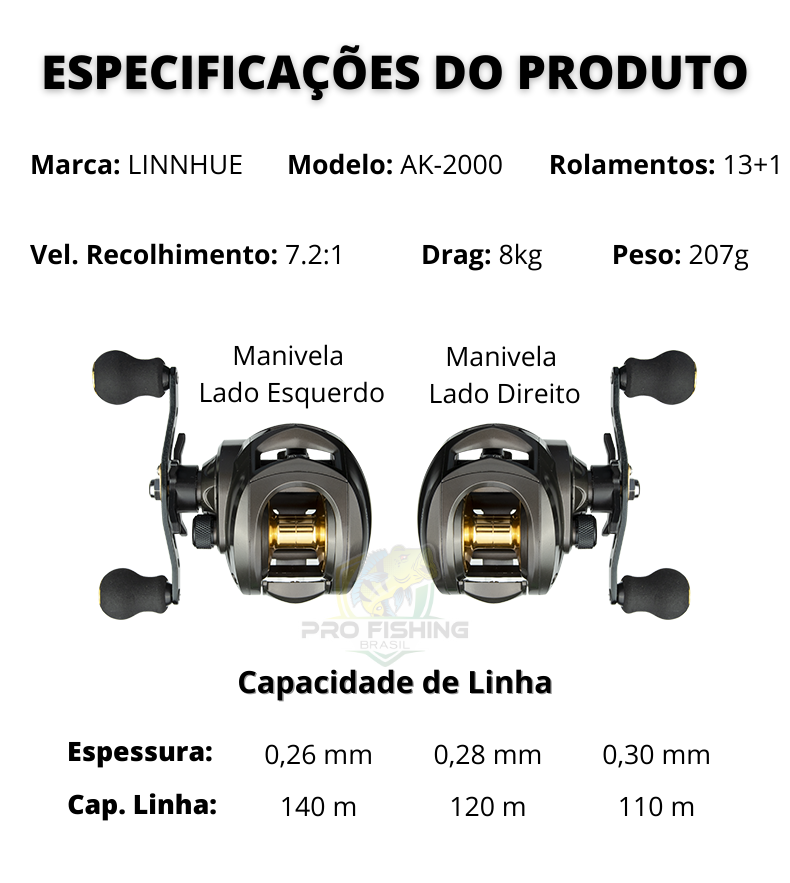 Carretilha Premium Pro AK-2000